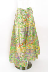 Vintage Malcolm Starr Paisley Brocade Maxi Skirt on Mannequin front flow at Recess Los Angeles