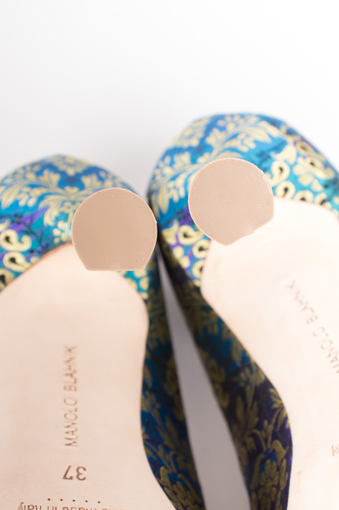 Manolo Blahnik Baroque Brocade Buckle Remota Heels