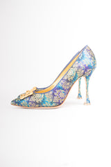 Manolo Blahnik Baroque Brocade Buckle Remota Heels