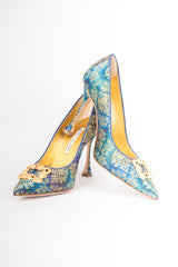 Manolo Blahnik Baroque Brocade Buckle Remota Heels