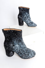 Maison Margiela Sequin Ankle Boots on box @ Recess LA