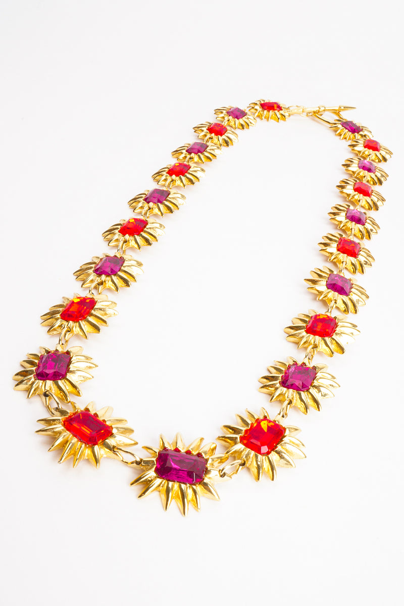 Vintage Margo Manhattan Candy Gem Sunburst Necklace flat at Recess Los Angeles