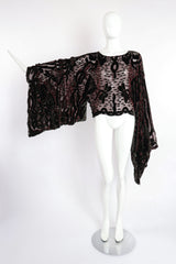 Vintage Marian Clayden Silk Velvet Burnout Kimono Top on Mannequin front at Recess Los Angeles