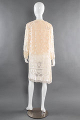 Vintage Marian Clayden Paisley Floral Silk Duster & Top Set mannequin back set @ Recess Los Angeles