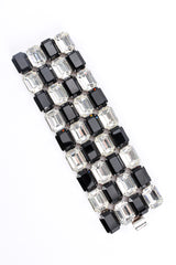 Vintage Marie Ferra Checkered Crystal Bracelet bracelet flat front @ Recess LA