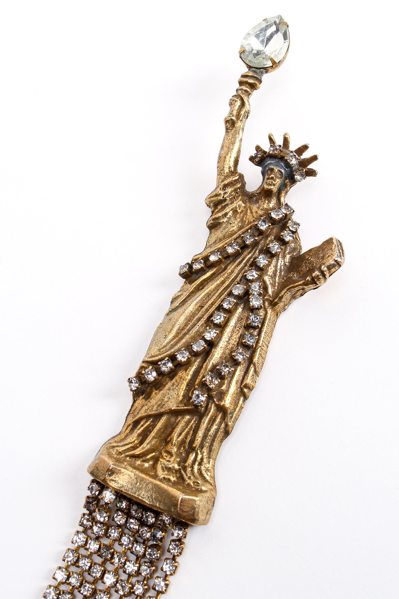 Vintage Marla Buck Brass Statue Of Liberty Brooch at Recess Los Angeles