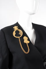 Vintage Marla Buck Silhouette Coin Cutout Chain Brooch on Mannequin at Recess Los Angeles