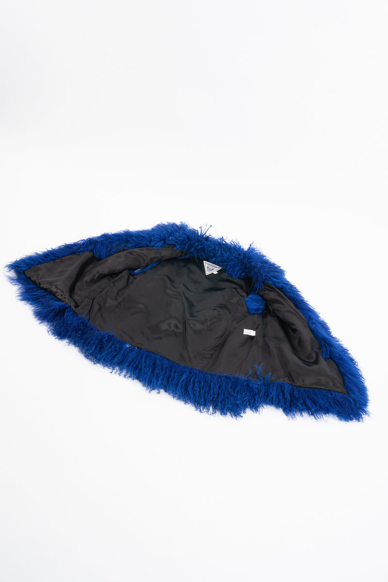 Vintage Marvin Richards Ultramarine Mongolian Fur Vest lining at Recess Los Angeles