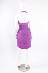 Vintage Mary McFadden Pleated Halter & Wrap Skirt Set on Mannequin back at Recess LA