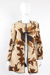 Vintage Mary McFadden Products Quilted Pheasant Jacket on Mannequin front at Recess LA