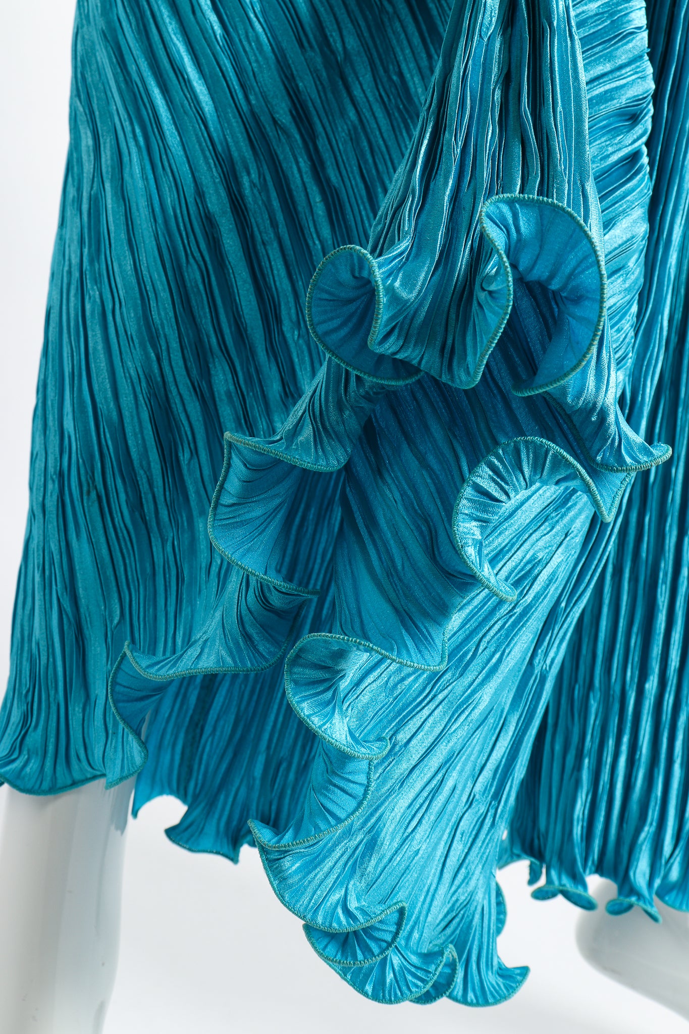 Vintage Mary McFadden Pleated Palazzo Pant & Sash Ruffle Hem at Recess Los Angeles