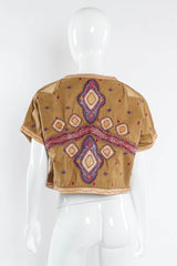 Vintage 1987 Maxine Clement Exotica Leather Patchwork Top mannequin back @ Recess Los Angeles