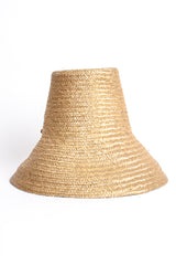 Vintage Maybelle Marie Birch 1945 Fruit Basket Gold Straw Bucket Hat back @ Recess LA 