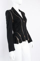 Vintage Alexander McQueen Zipper Bustle Jacket on mannequin crop at Recess Los Angeles