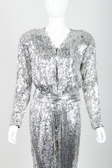 Vintage Metamorphosis Mirror Sequined Jumpsuit on Mannequin torso at Recess Los Angeles