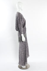 Vintage Michael Casey Polka Dot Beaded Silk Dress mannequin side @ Recess LA