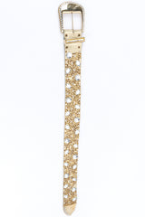 Vintage Michael Morrison MX Crystal Stone Studded Leather Belt front overall  @ Recess LA