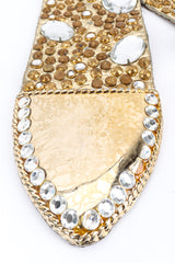 Vintage Michael Morrison MX Crystal Stone Studded Leather Belt tail 1 missing stone @ Recess LA