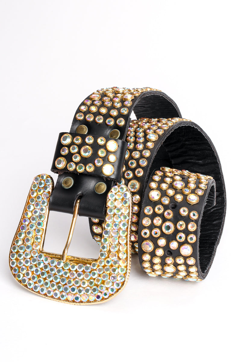 Vintage Michael Morrison Sparkling Crystal Rhinestone Studded Belt at Recess Los Angeles