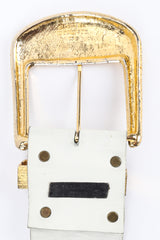 Vintage Michael Morrison MX Pearl Crystal Studded Leather Belt buckle reverse @ Recess LA