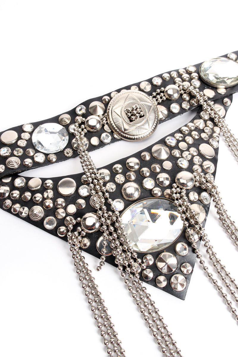 Vintage Michael Morrison Studded Chain Fringe Belt detail at Recess Los Angeles