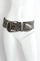 Vintage Michael Morrison Studded Leather Belt mannequin front @ Recess LA