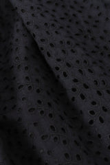 Vintage Mignon Ruffle Eyelet Skirt Set black skirt eyelet detail @ Recess LA