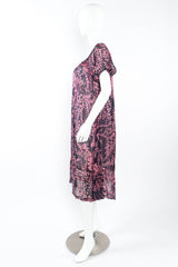 Vintage Mignon Metallic Leaf Tunic Dress mannequin side @ Recess LA