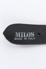 Vintage Milos Sun Emblem Linked Leather Belt signed @ Recess LA