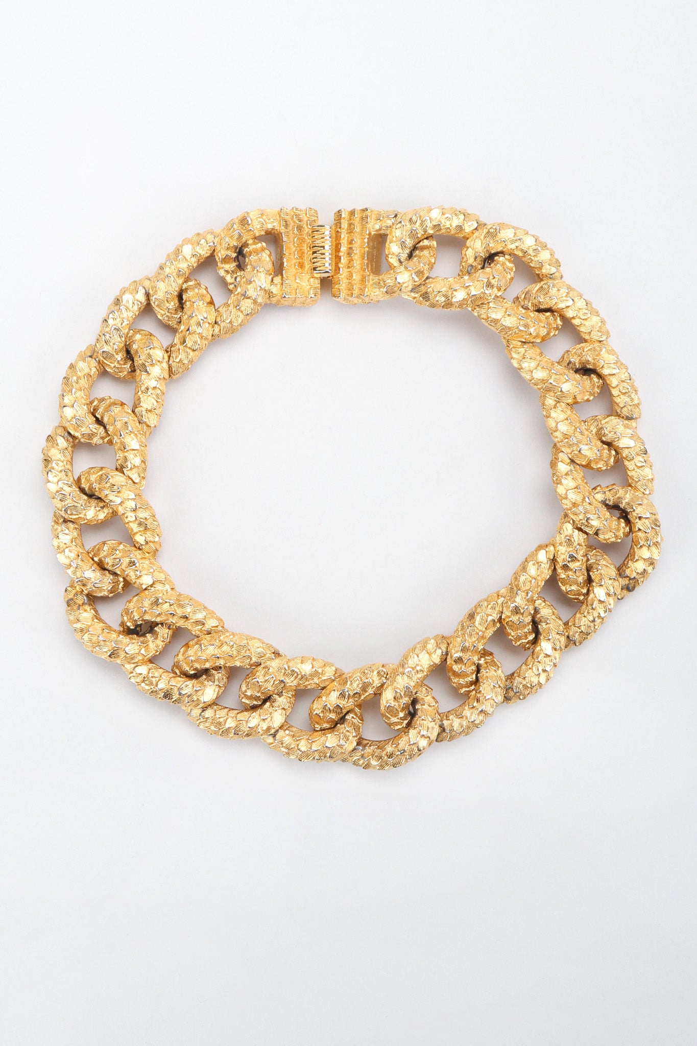 Recess Los Angeles Vintage Mimi Di N Niscemi Textured Curb Chain Collar Nugget Necklace