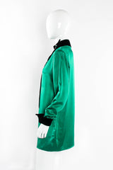 Vintage Miss O Oscar de la Renta Liquid Satin Velvet Tunic on mannequin side at Recess Los Angeles