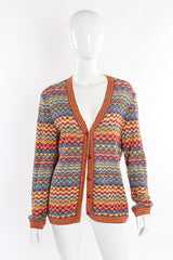 Scallop stripe classic knit 2 piece set by Missoni mannequin cardigan only front @recessla