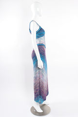 Vintage Missoni Ombre Chevron Fiamma Knit Triangle Dress on Mannequin side @ Recess LA