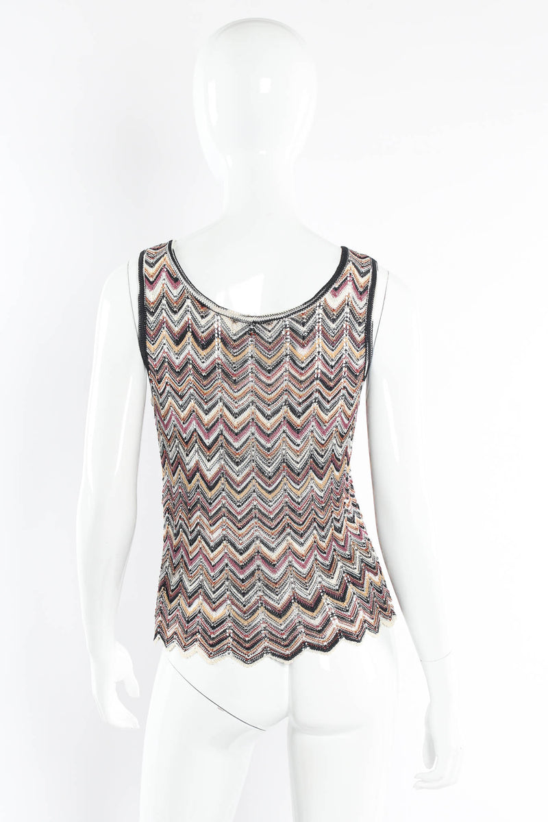 Vintage Missoni Chevron Stripe Top, & Skirt (4 Piece Set) mannequin back tank @ Recess LA