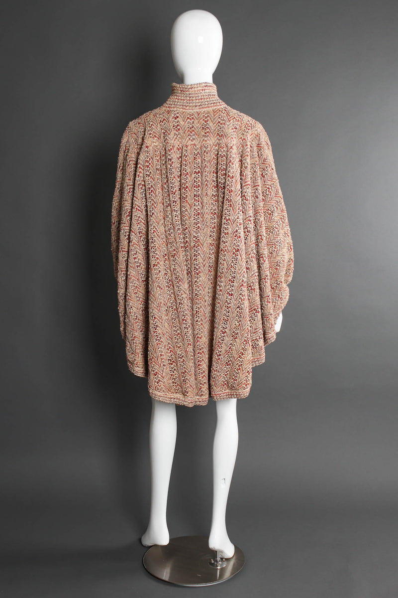 Vintage Unsigned Missoni Chevron Knit Cocoon Sweater mannequin back @ Recess LA