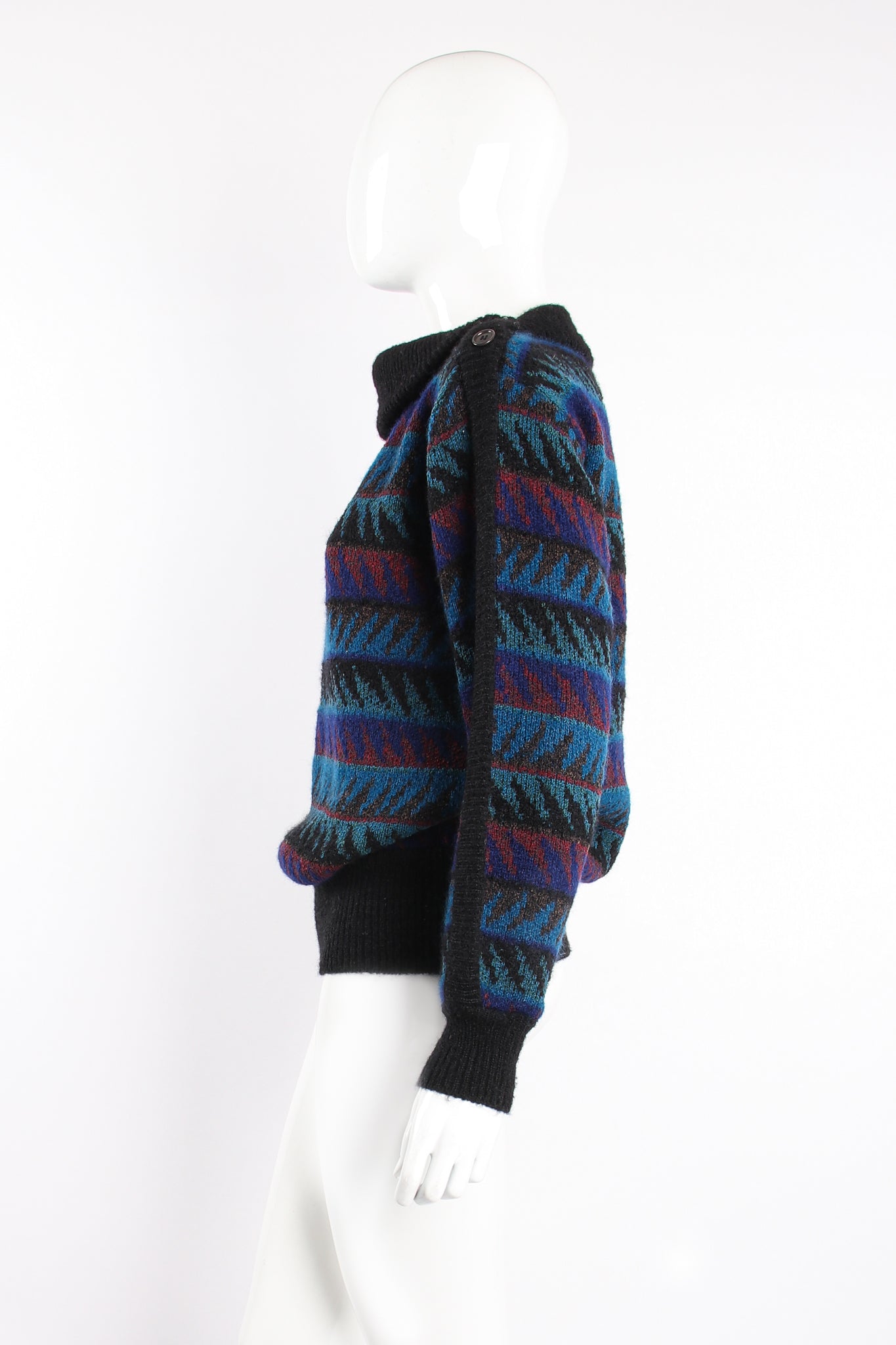 Vintage Missoni Sawtooth Stripe Bateau Sweater on Mannequin side at Recess Los Angeles