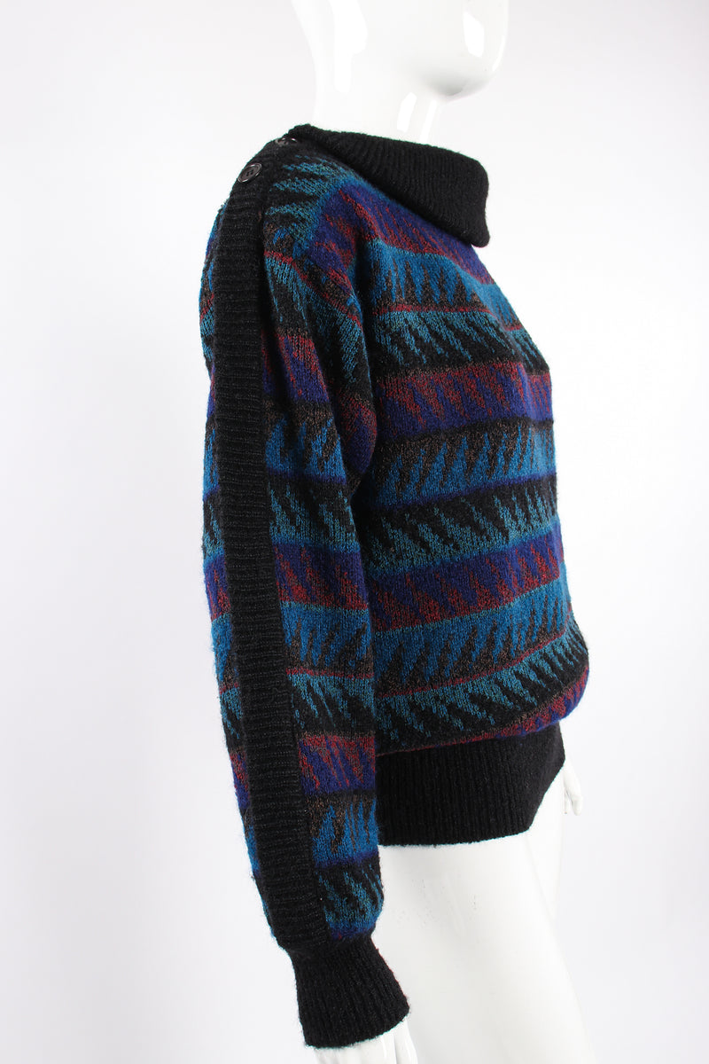 Vintage Missoni Sawtooth Stripe Bateau Sweater on Mannequin side at Recess Los Angeles