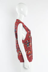 Vintage Missoni Musical Notes Print Knit Vest mannequin side @ Recess LA