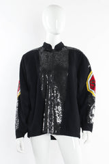 Vintage Modi Sequin Traffic Sign Jacket mannequin front @ Recess Los Angeles