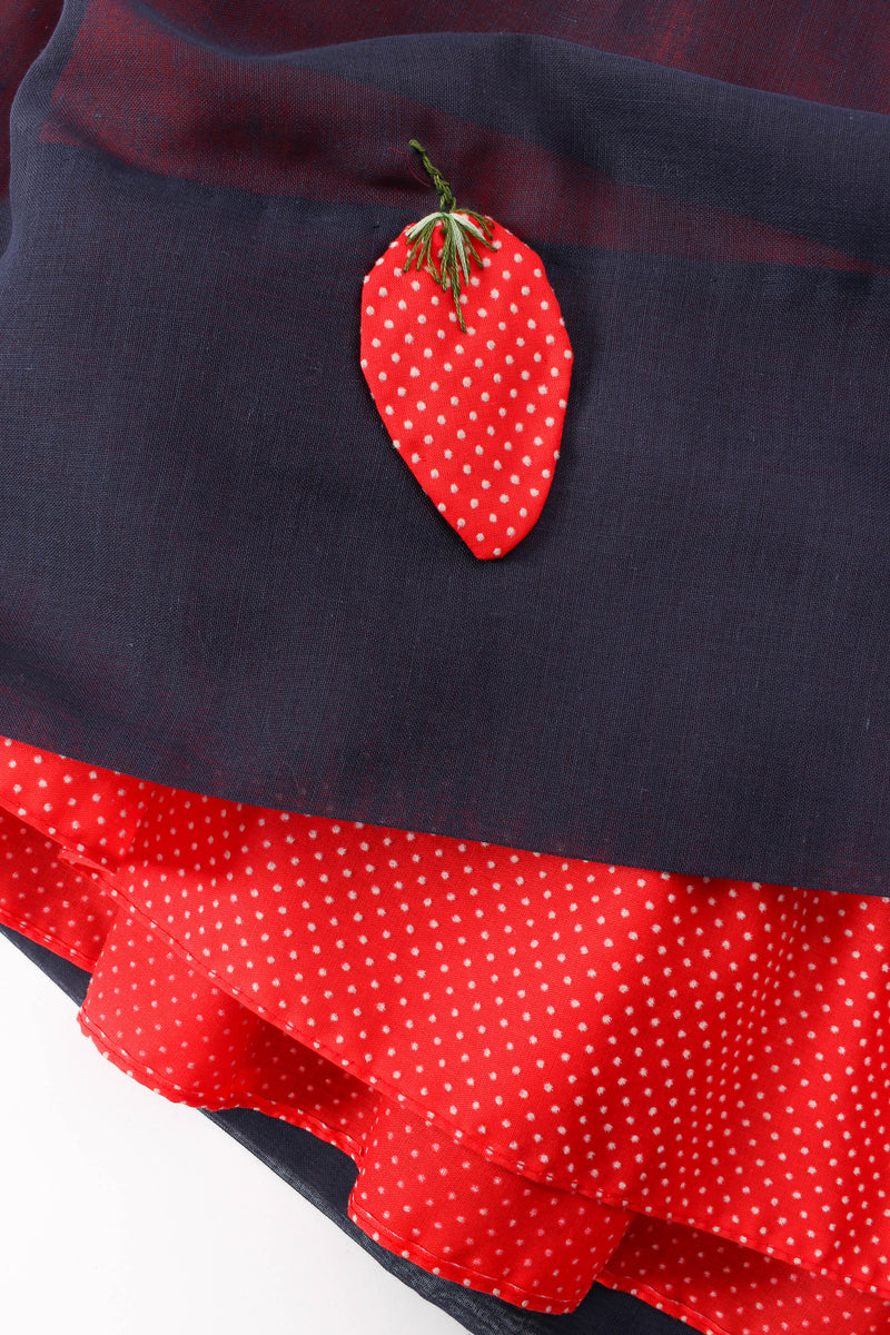 Vintage Mole for I.Magnin Strawberry Patch Skirt berry & hemline detail  @ Recess LA