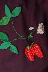 Vintage Mole for I.Magnin Strawberry Patch Skirt hand detailed appliques @ Recess LA