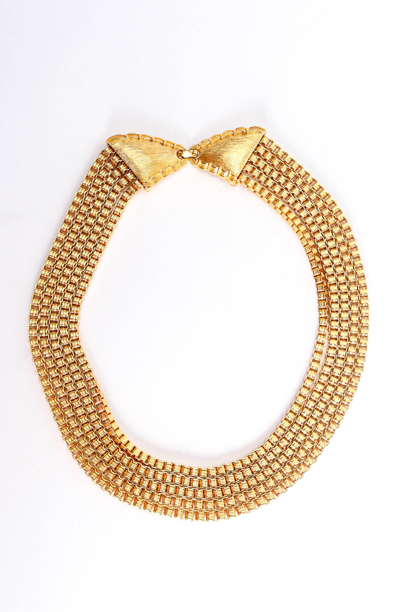 Vintage Monet Scalloped Wing Necklace front @ Recess LA