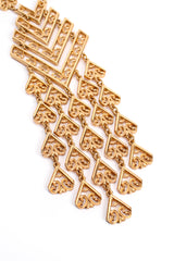 Vintage Monet Chevron Filigree Fringe Pendant at Recess Los Angeles