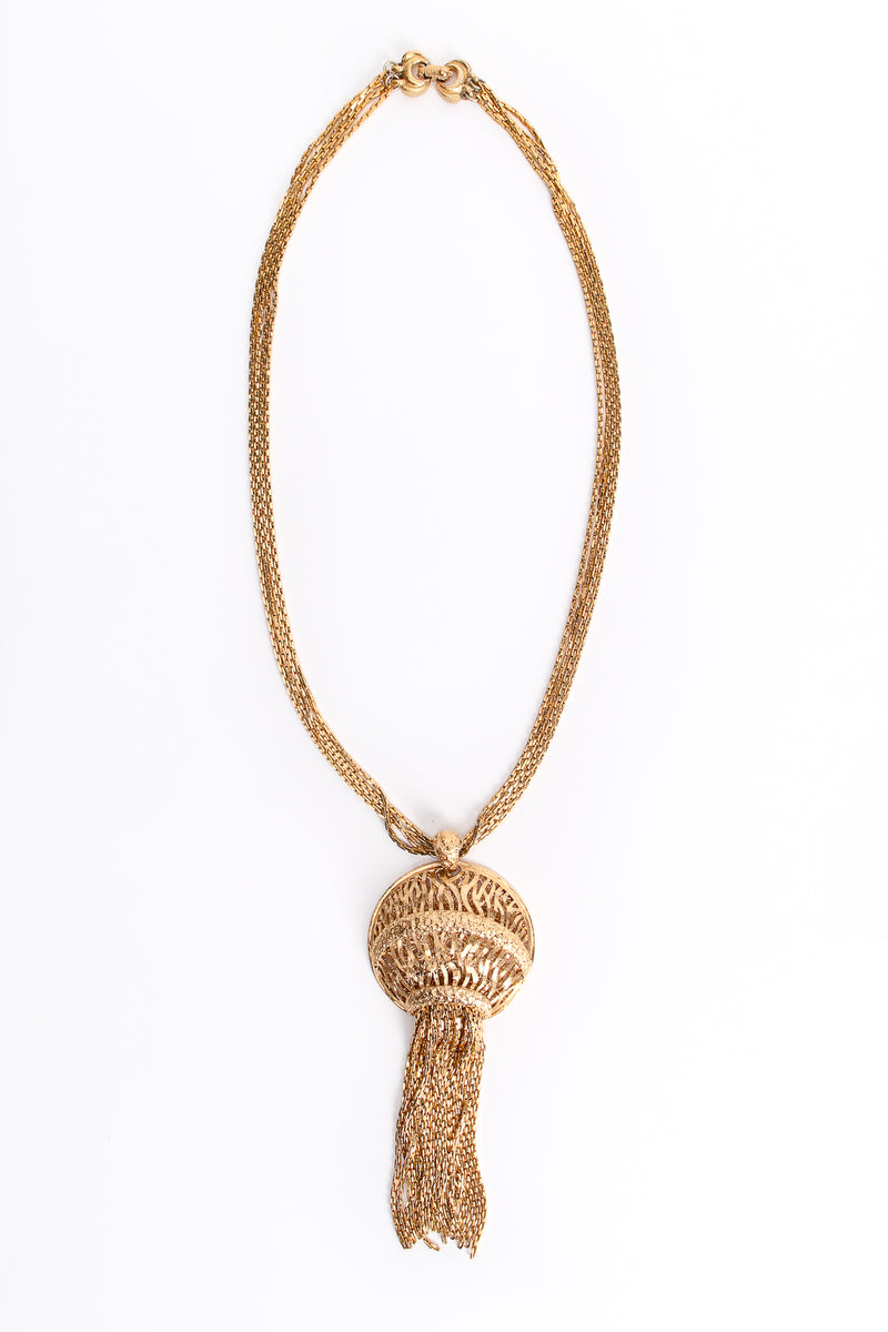 Vintage Monet Golden Jellyfish Tassel Pendant at Recess Los Angeles