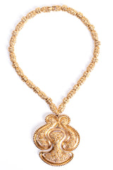 Vintage Monet Textured Paisley Door Knocker Pendant at Recess Los Angeles