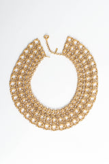 Vintage Monet Triple Row Rope Twist Bib Necklace round flat @ Recess LA