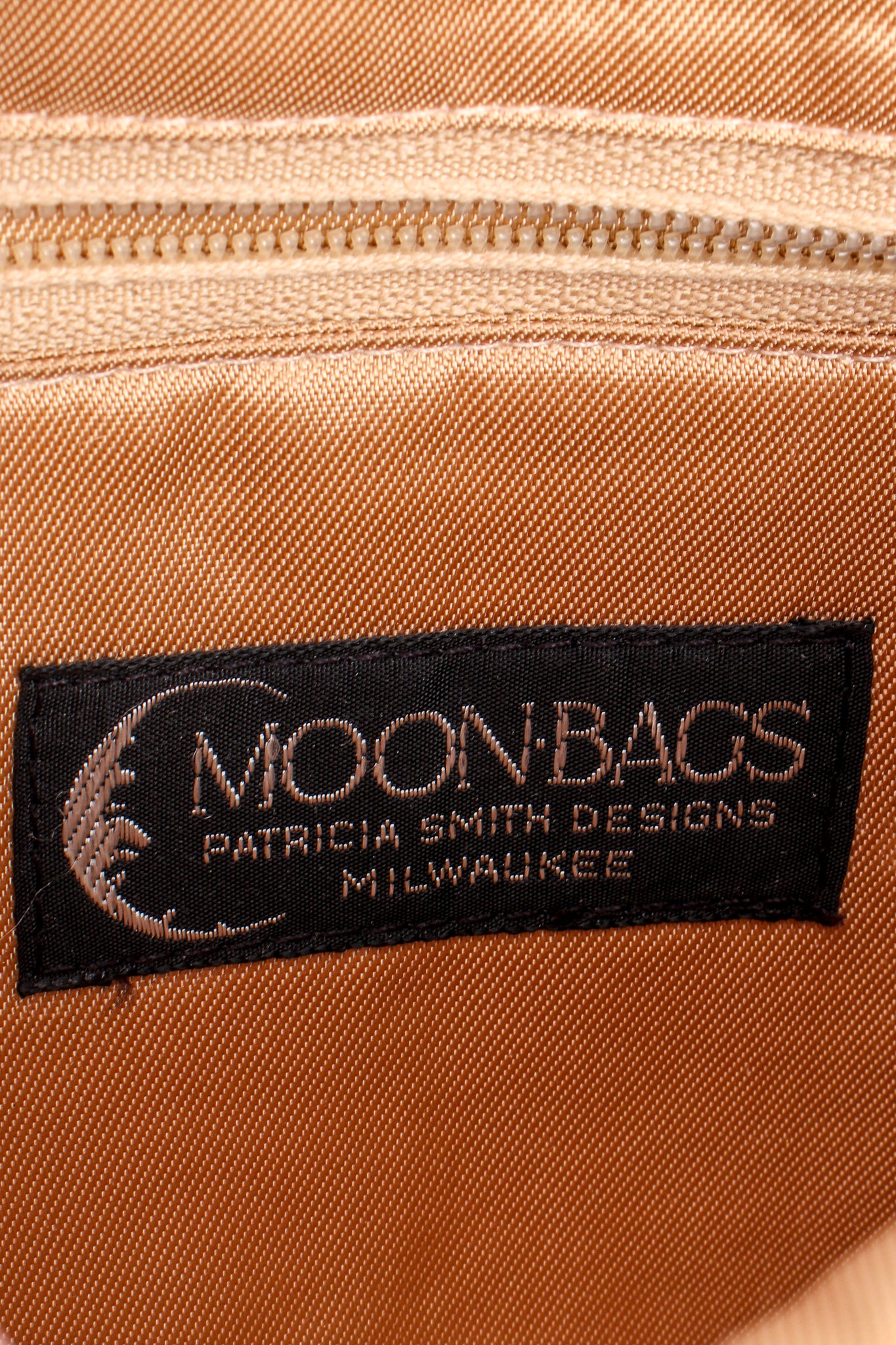 Vintage Moon Bags Iris Needlepoint Tapestry Clutch label at Recess Los Angeles