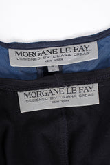 Vintage Morgane Le Fay Crushed Velvet Top & Dress Set labels at Recess Los Angeles