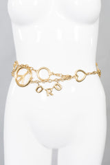 Moschino Peace Love Oro Belt Accessory Chain