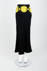 Vintage Moschino Cheap And Chic O-Ring Mermaid Skirt on Mannequin Front At Recess Los Angeles